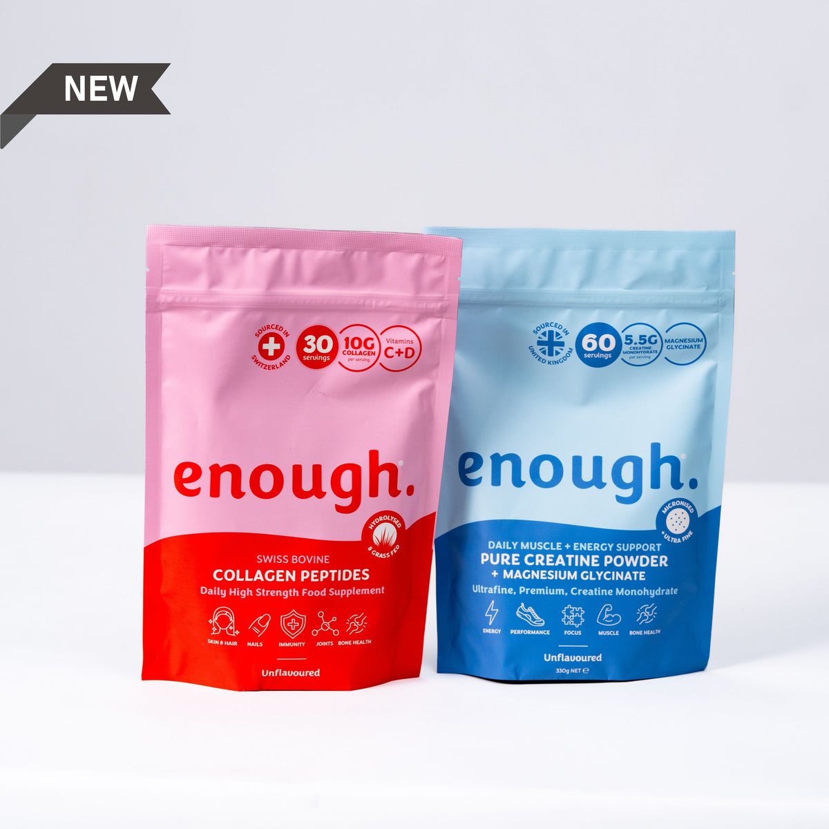 Material Enough Shop Enough Wellness' premium Collagen Powder